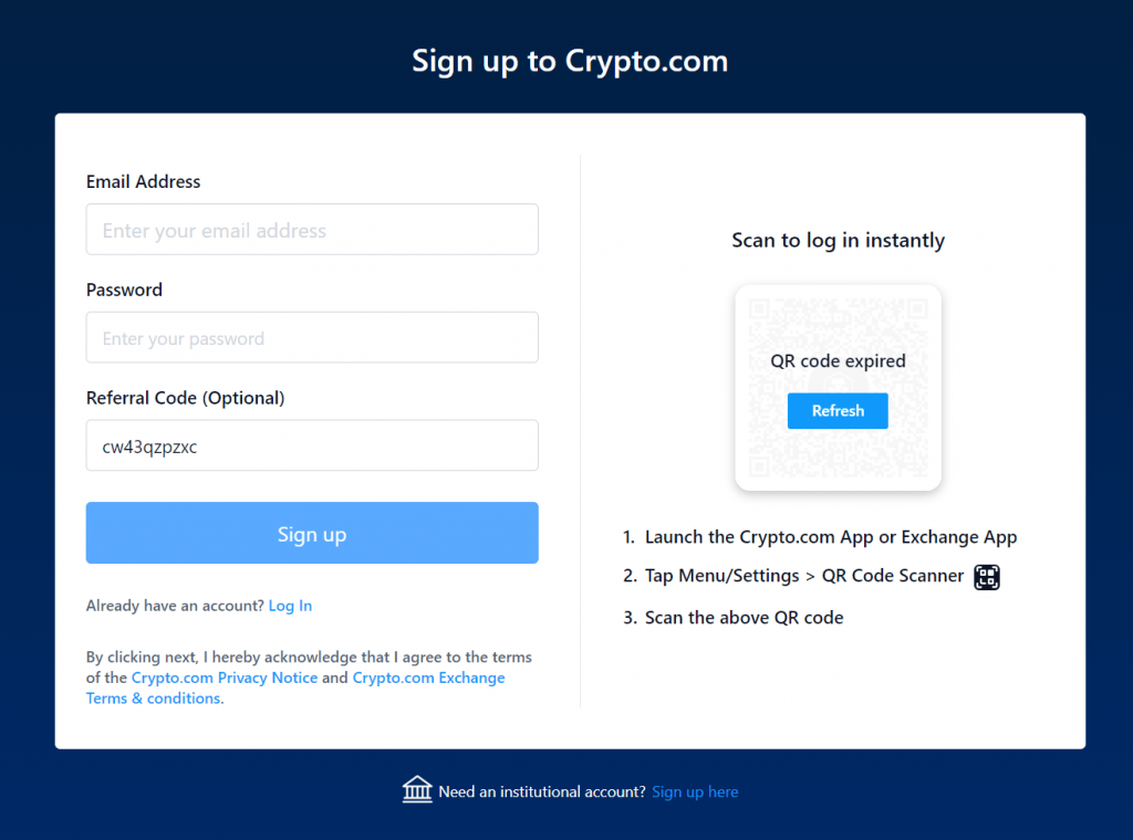 Crypto.com referral code
